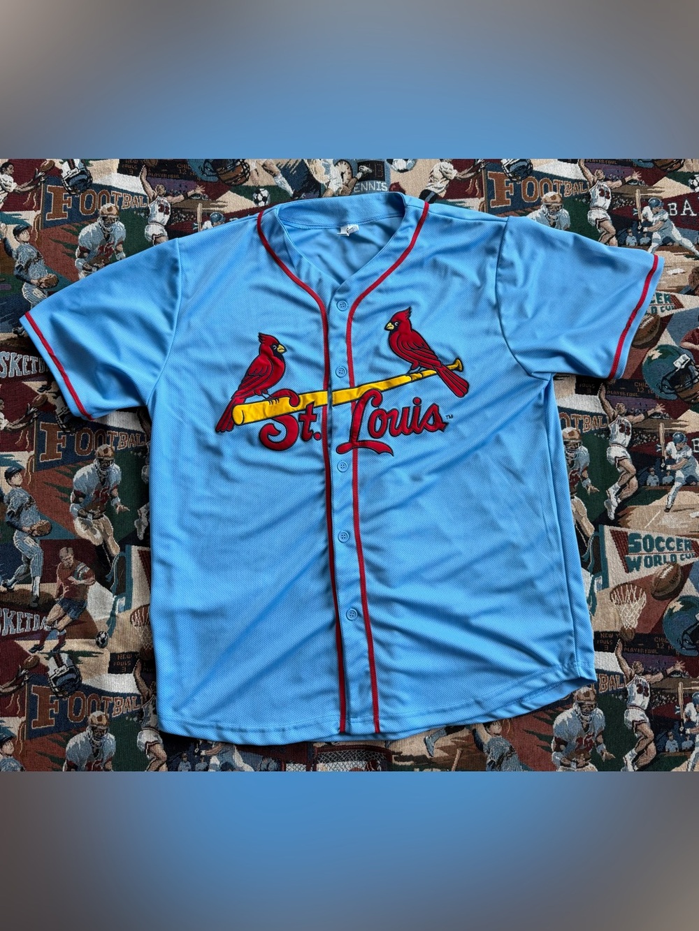 Men’s MLB St. Louis Cardinals Baby Blue Baseball Jersey
